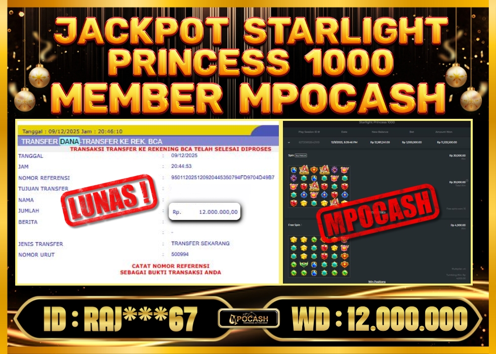 MPOCASH JACKPOT STARLIGHT PRINCESS 1000